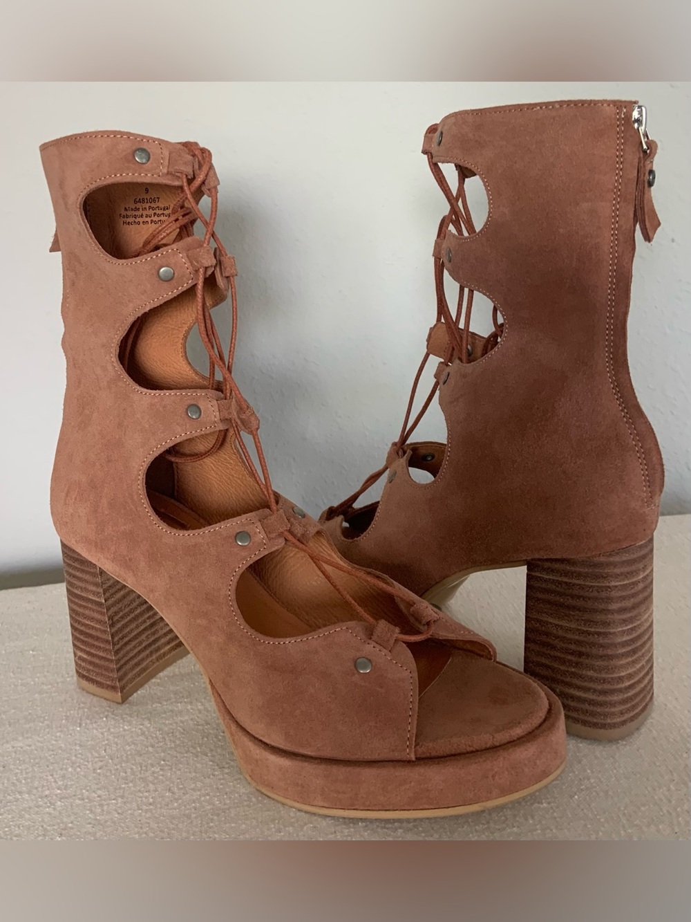 Free People Collection ~ Markie Lace-Up Platforms ~ Deep Sand ~ SZ- 9 ~ NWT*** - Picture 9 of 15